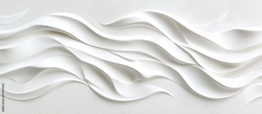 Fototapeta premium Abstract White Wave Sculpture