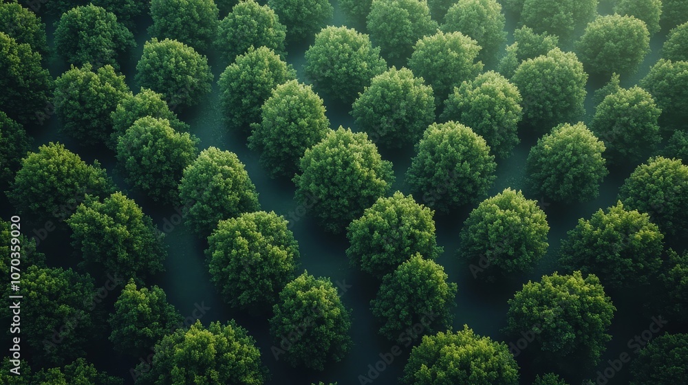 Summertime views show a lush forest displaying a variety of trees Summertime views show a lush forest displaying a variety of trees