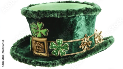 Green Top Hat with Shamrocks photo