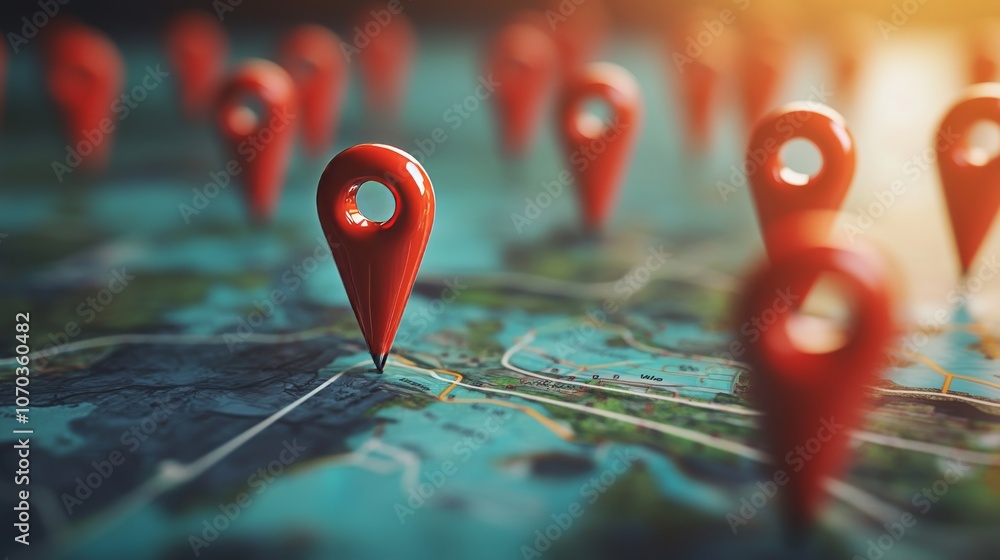 A set of location map pins with modern markers for GPS and destination identification. A set of location map pins with modern markers for GPS and destination identification.