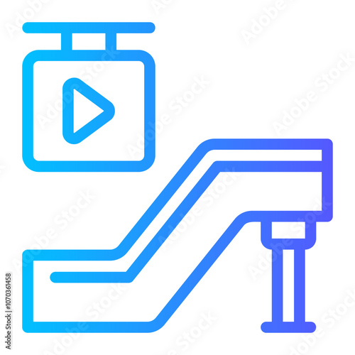 escalator gradient icon