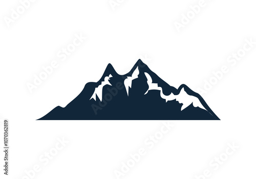 mountain and water logo template logo icon vector illustration