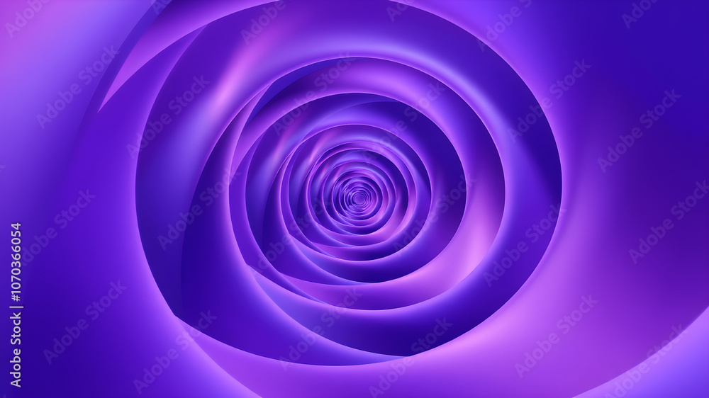A series of soft, spiral waves with gradient purples and blues, creating a vortex effect that feels endless and immersive A series of soft, spiral waves with gradient purples and blues, creating a vortex effect that feels endless and immersive