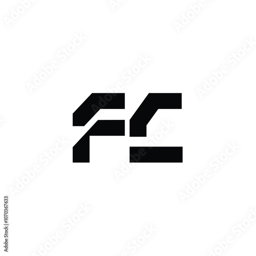 FC monogram logo design letter text name symbol monochrome logotype alphabet character simple logo