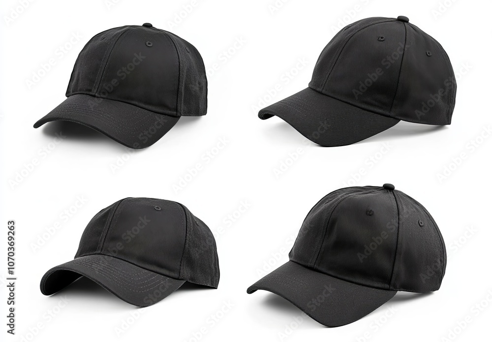 Premium Black Baseball Cap Mockup Collection Premium Black Baseball Cap Mockup Collection