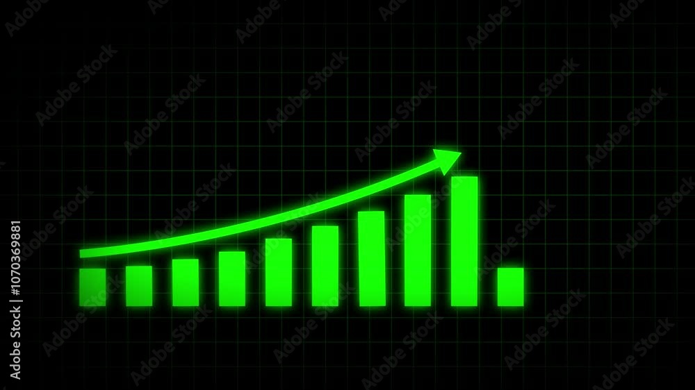 Business graph showing business growth. Business digital trend or Infographics. Financial data and diagrams showing a steady increase in profits. Graph with rising up arrow. Business graph showing business growth. Business digital trend or Infographics. Financial data and diagrams showing a steady increase in profits. Graph with rising up arrow.