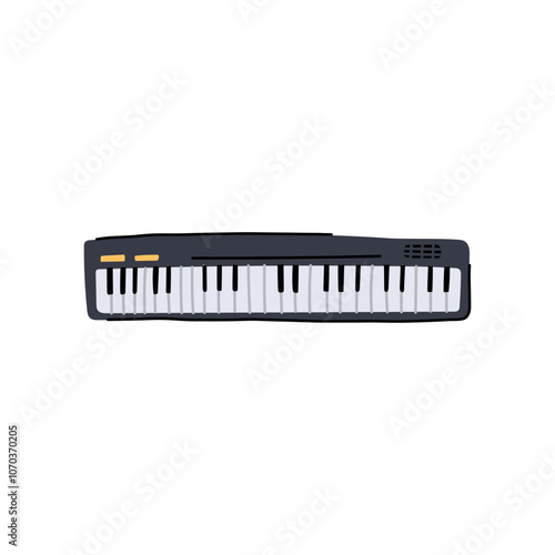 classical piano cartoon. practice performance, recital composition, technique harmony classical piano sign. isolated symbol vector illustration