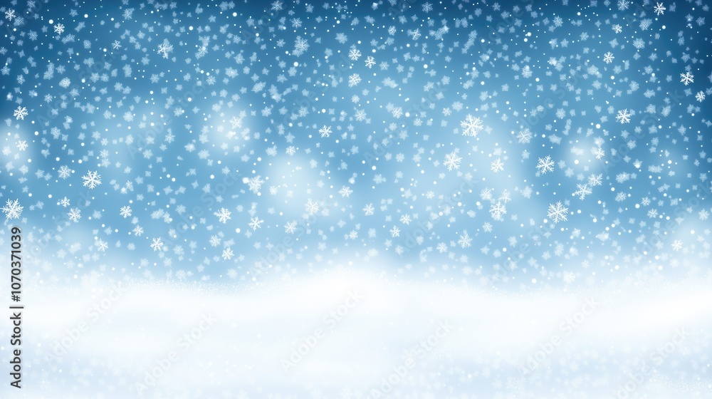 Elegant abstract winter snow background featuring falling snowflakes and bokeh lights on a soft blue gradient. Perfect for Christmas, New Year, or festive seasonal designs with a dreamy, blurred atmos Elegant abstract winter snow background featuring falling snowflakes and bokeh lights on a soft blue gradient. Perfect for Christmas, New Year, or festive seasonal designs with a dreamy, blurred atmos