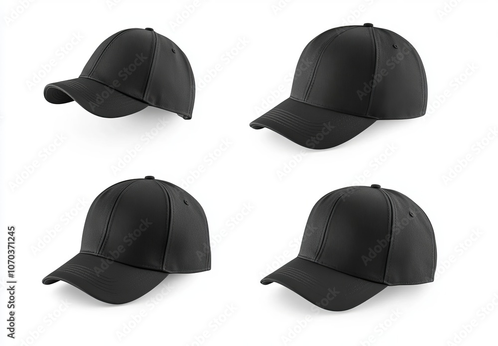 Premium Black Baseball Cap Mockup Collection Premium Black Baseball Cap Mockup Collection