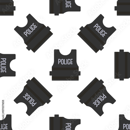 Bulletproof vest repeating pattern providing protection to police officers, ensuring safety and security