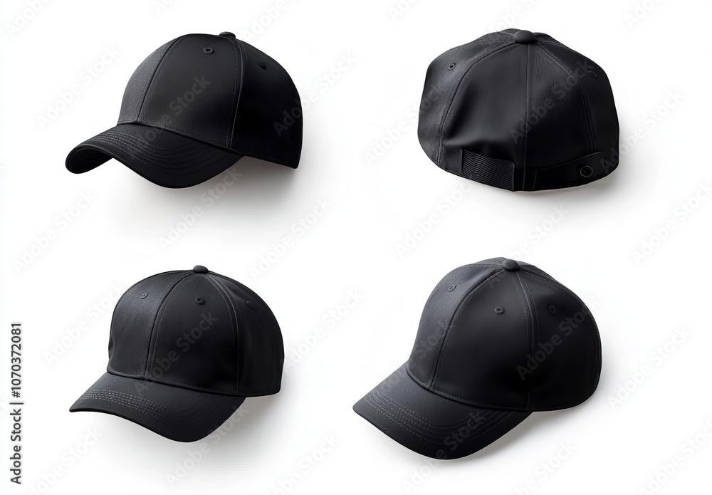 Premium Black Baseball Cap Mockup Collection Premium Black Baseball Cap Mockup Collection