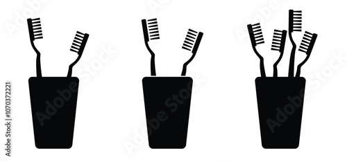Cartoon drawing toothbrush for paste tube. For wash your teeth and molar. Vector toothpaste and tube icon. Teeth brush or tooth brush icon. Dental, Oral care, mouth hygiene symbol.  