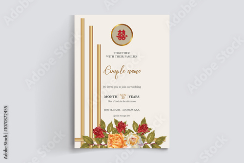BRIDAL SHOWER FLORAL INVITATION TEMPLATE