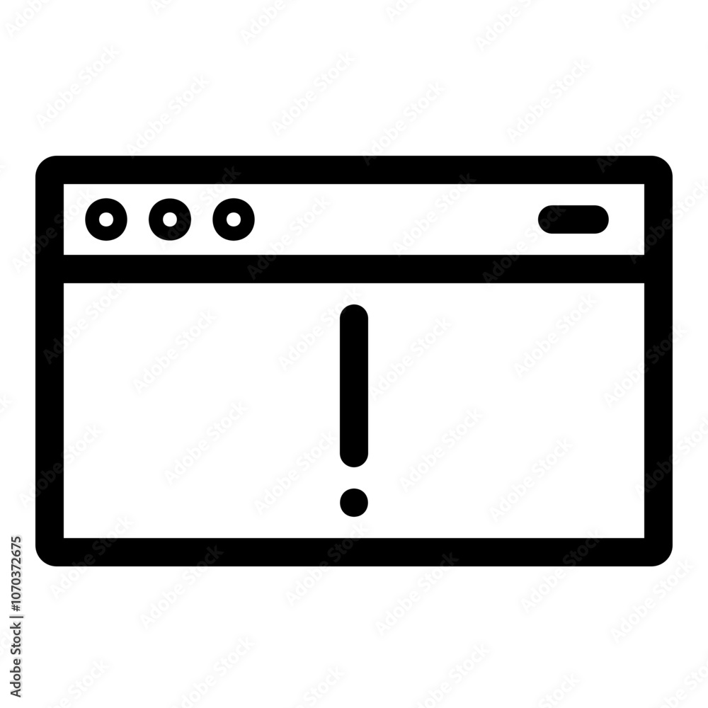 Outline icon for web. Desktop window icon Outline icon for web. Desktop window icon