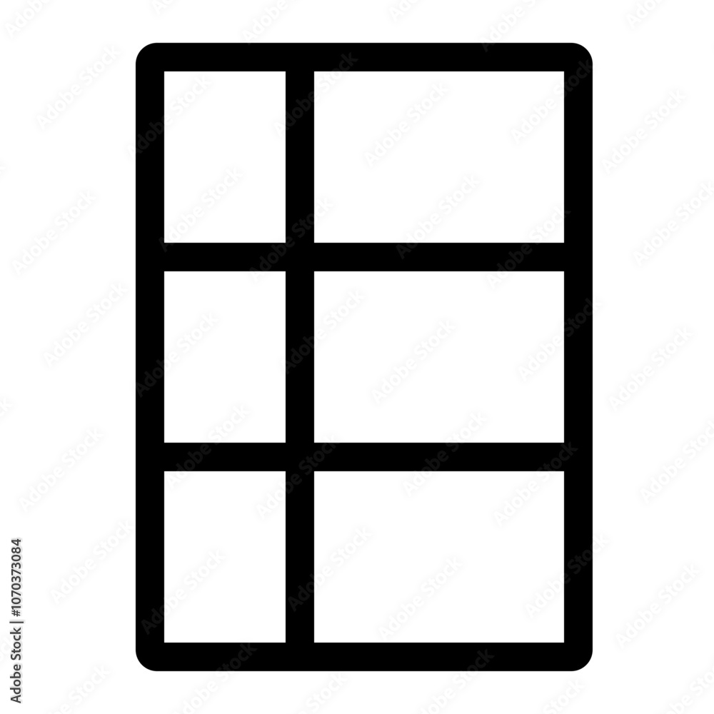 Outline icon for web. Layout grid icon Outline icon for web. Layout grid icon