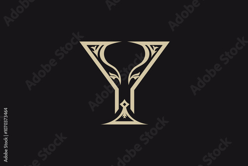 Simple Modern Y Logo Generative AI