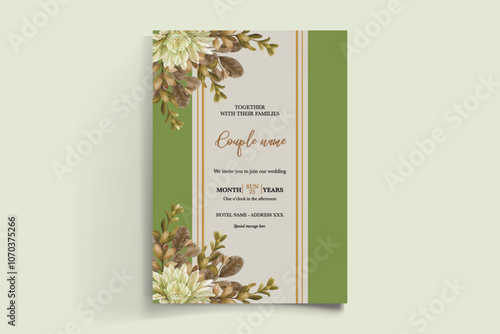 BRIDAL SHOWER FLORAL INVITATION TEMPLATE