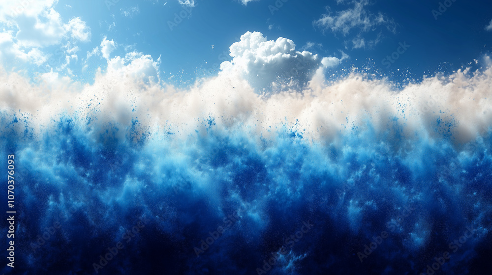 blue sky and clouds watercolor background blue sky and clouds watercolor background