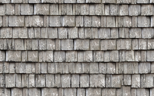 Wodden shingle roof tile seamless texture & background