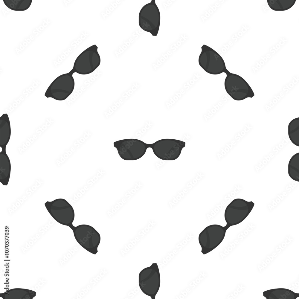 Fototapeta premium Seamless pattern with sunglasses on white background repeating fashion eyewear design for textile, wrapping paper or other print products