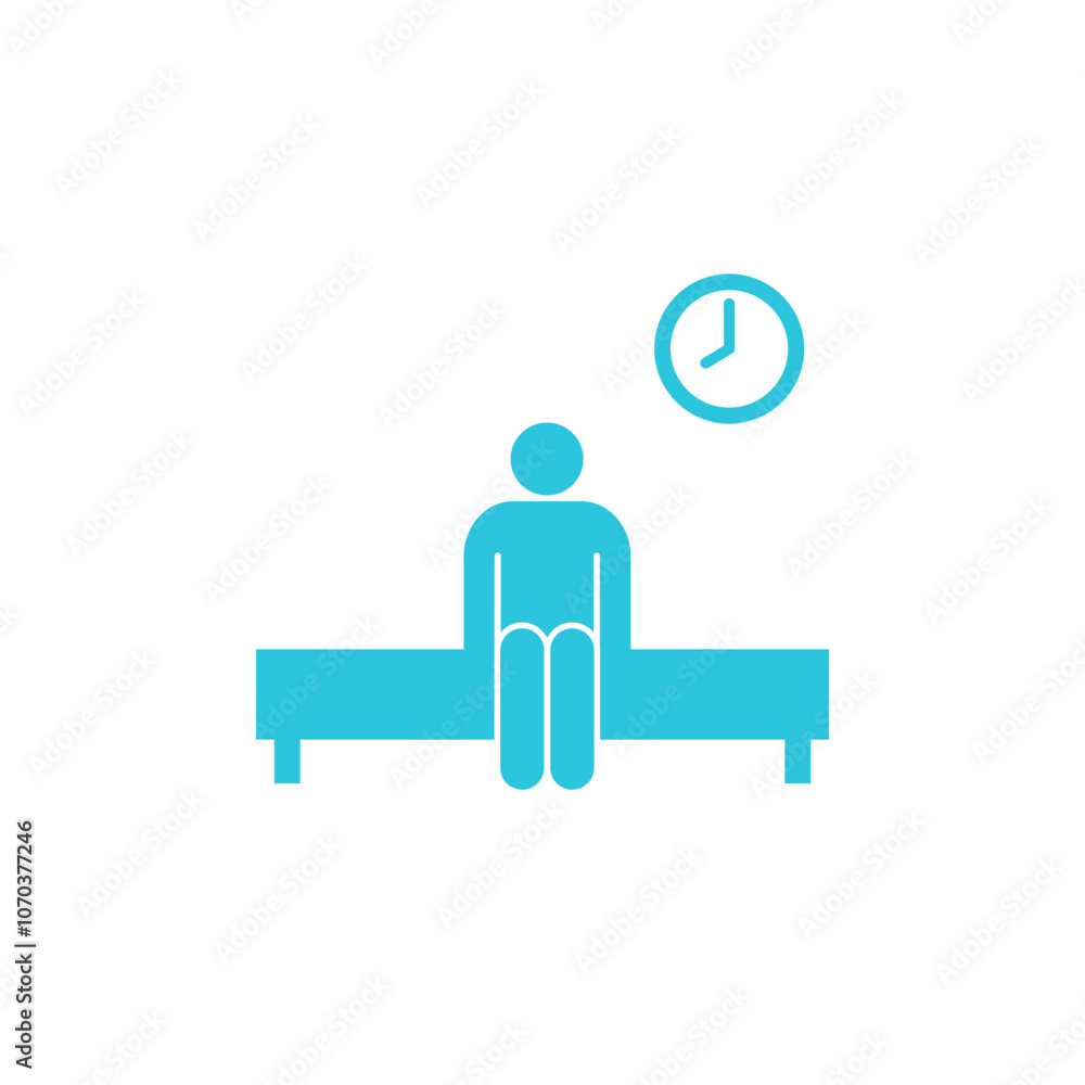 Lounge Waiting Room, Minimal Icon on White. From blue icon set. Lounge Waiting Room, Minimal Icon on White. From blue icon set.