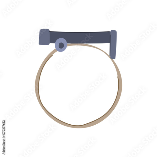 duty pipe clamp cartoon. stainless galvanized, insulated rubber, quick release duty pipe clamp sign. isolated symbol vector illustration
