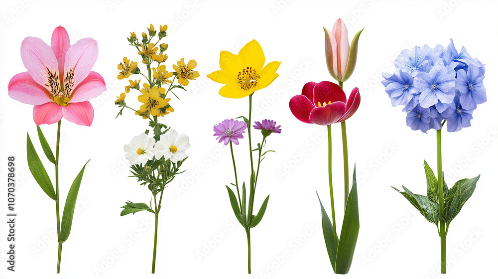 Fototapeta premium bouquet of tulips, bouquet of flowers, set of garden flowers