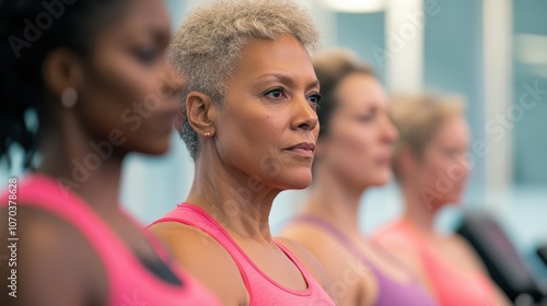 A diverse group of individuals engaged in a range of exercise and wellness activities within a supportive fitness community