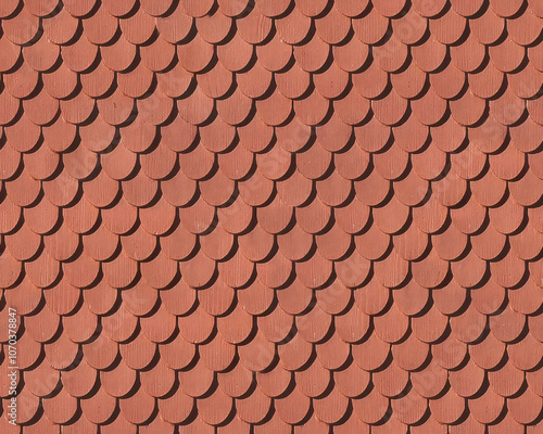 Wodden shingle roof tile seamless texture & background