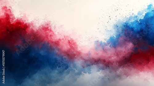 Thailan flag colors abstract watercolor background