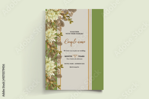 BRIDAL SHOWER FLORAL INVITATION TEMPLATE