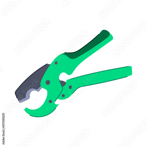 plumbing pipe cutter cartoon. manual blade, steel pvc, adjustable ratchet plumbing pipe cutter sign. isolated symbol vector illustration