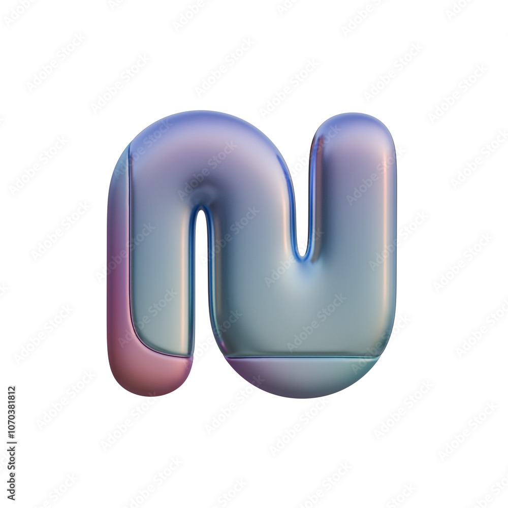 3D Soft Gradient & Futuristic Alphabet