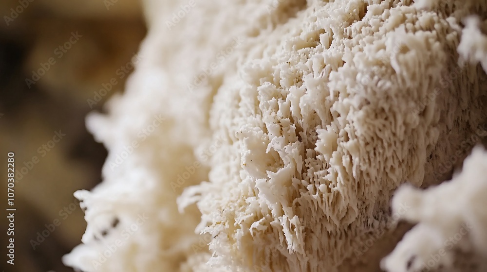 Close-Up of White Mycelium Texture Close-Up of White Mycelium Texture