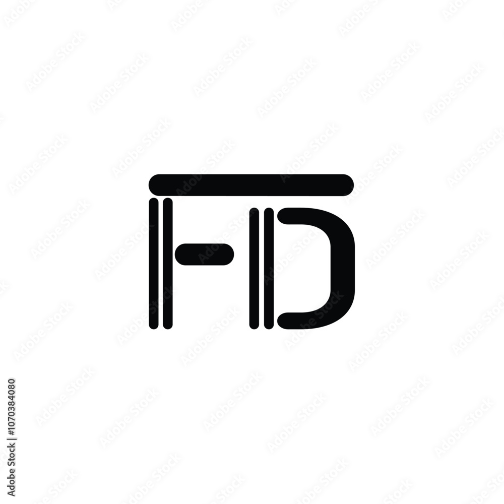 FD monogram logo design letter text name symbol monochrome logotype alphabet character simple logo FD monogram logo design letter text name symbol monochrome logotype alphabet character simple logo
