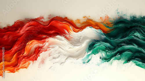 indian flag colors abstract watercolor background photo