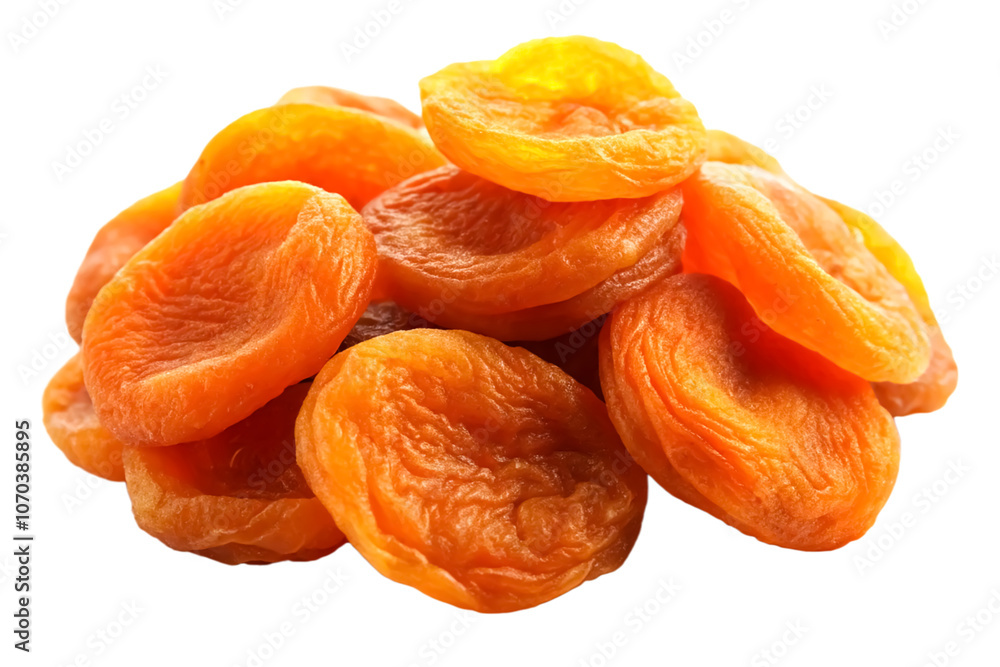 Dried apricots on isolated Background Dried apricots on isolated Background