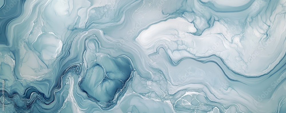 Obraz premium Serene Marbled Acrylic Abstract Composition