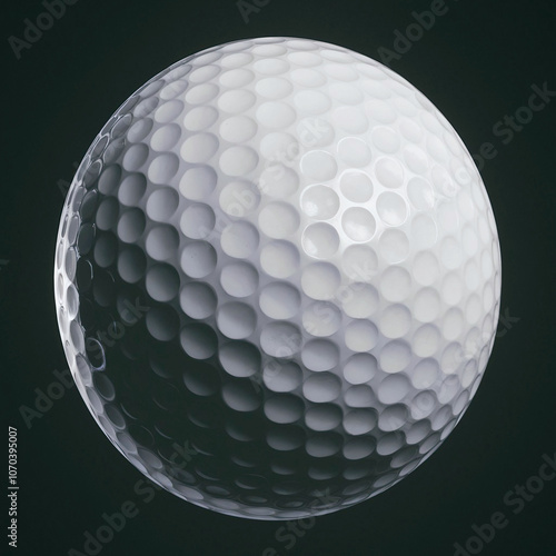 a close up of a golf ball 