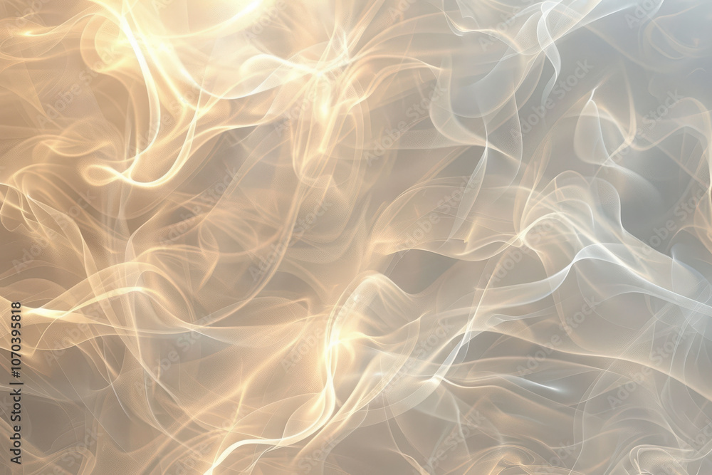 Fototapeta premium close up horizontal abstract glowing transparent smoke stream flowing background