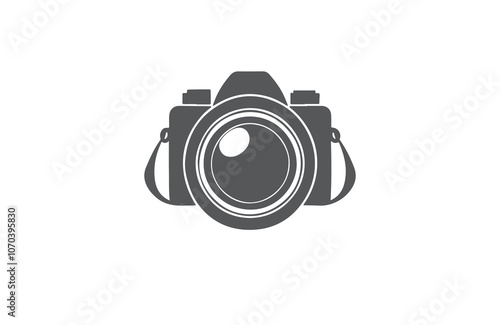 Old camera silhouette vector logo illustration outline
