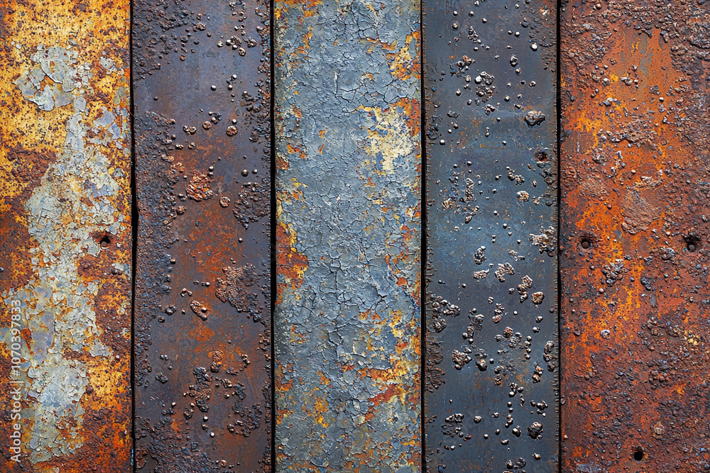 Rusty metal surface with texture variations and colors from decay Rusty metal surface with texture variations and colors from decay