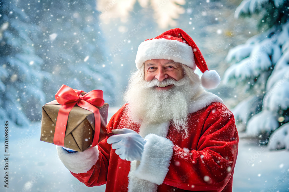 santa claus with gift box santa claus with gift box