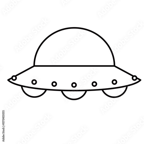 シンプルでかわいいUFOのイラスト