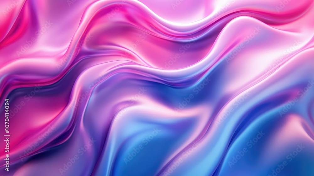 Fototapeta premium Abstract flowing pink and blue liquid background.