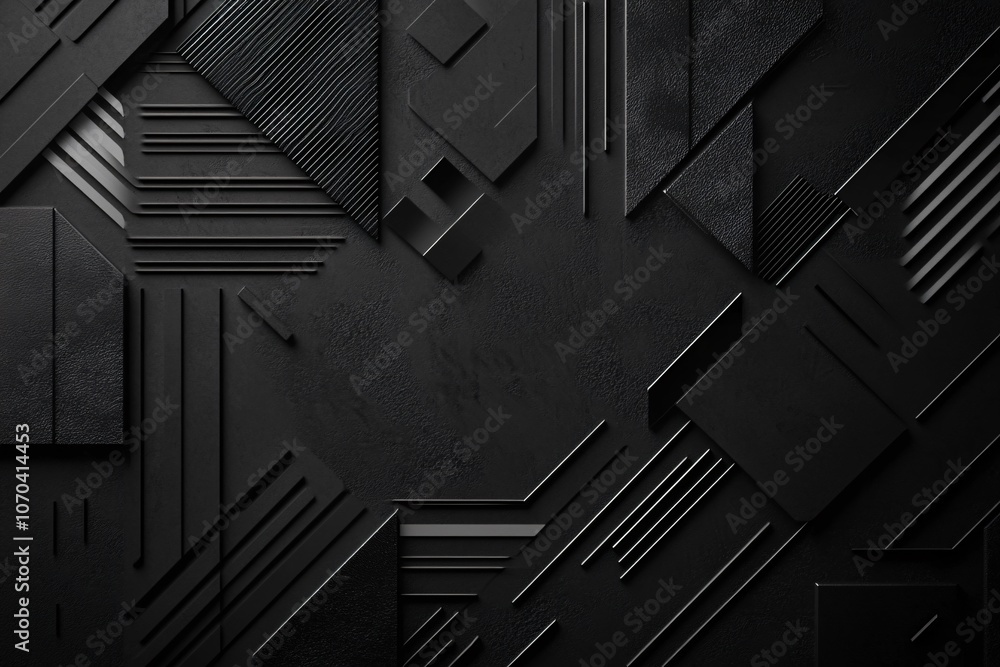 Obraz premium Monochrome Abstract Geometric Layout Design