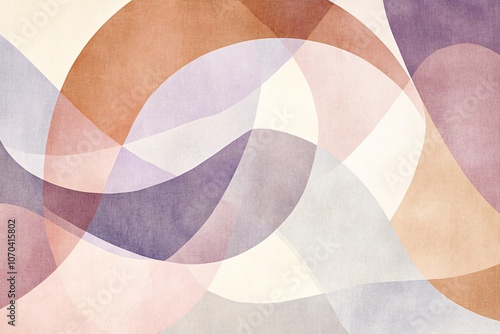 Abstract Pastel Tones with Overlapping Forms of Light