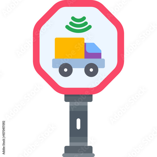 Electronic Toll Collection Sign Icon photo