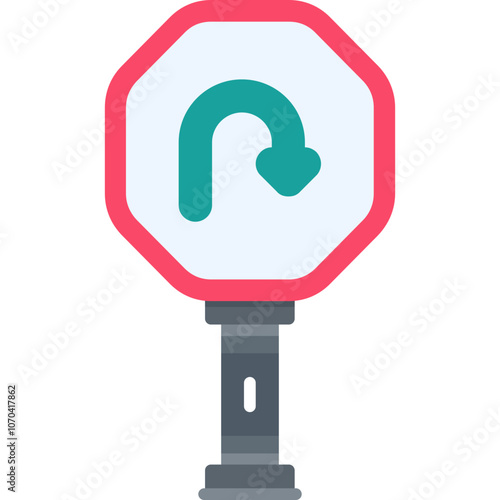Hairpin Curve Sign Icon