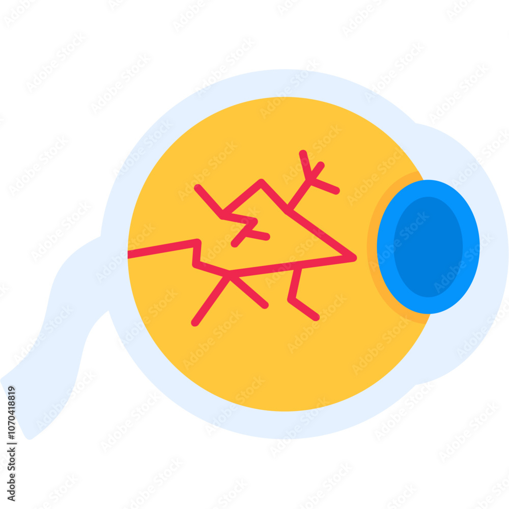 Fototapeta premium Eyeball Structure Icon